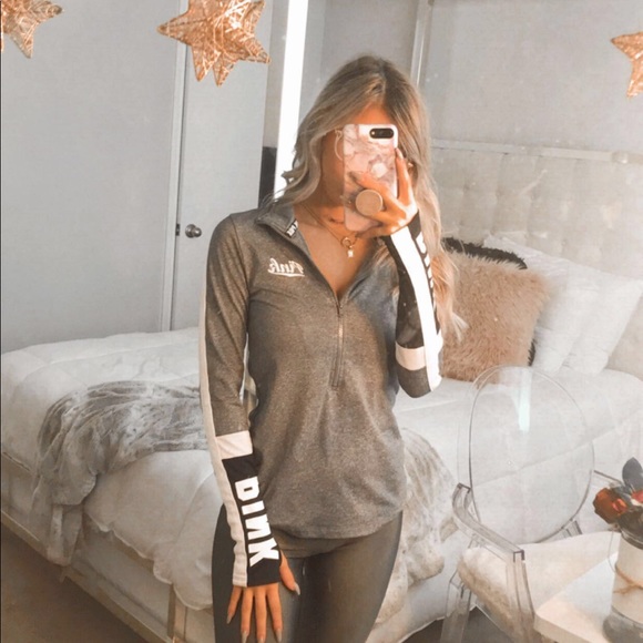 PINK Victoria's Secret Tops - VS PINK active half zip